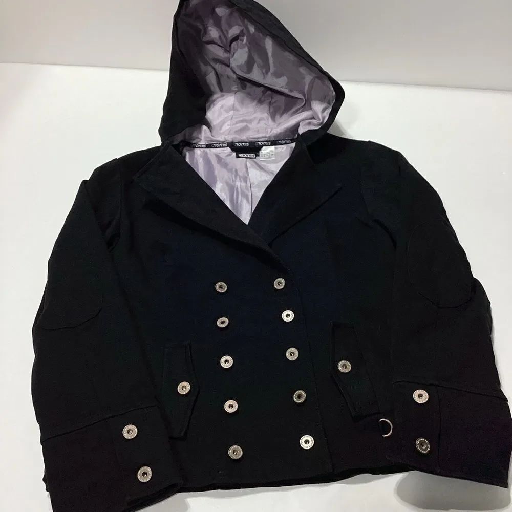 Nomis Crossover Front Jacket With Hood Double Breasted L